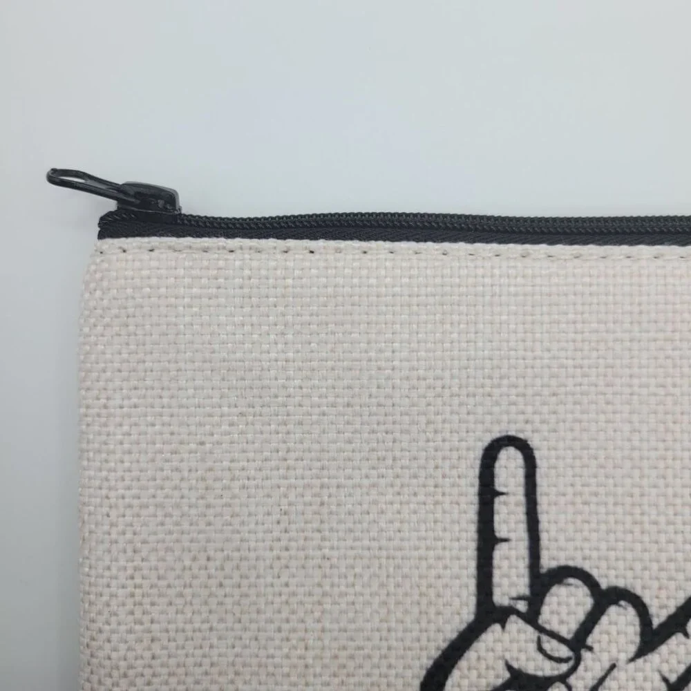 Beautiful Day Dont Let it Get Makeup Bag 9 x 7 Canvas Zipper Pouch Gift Cosmetic